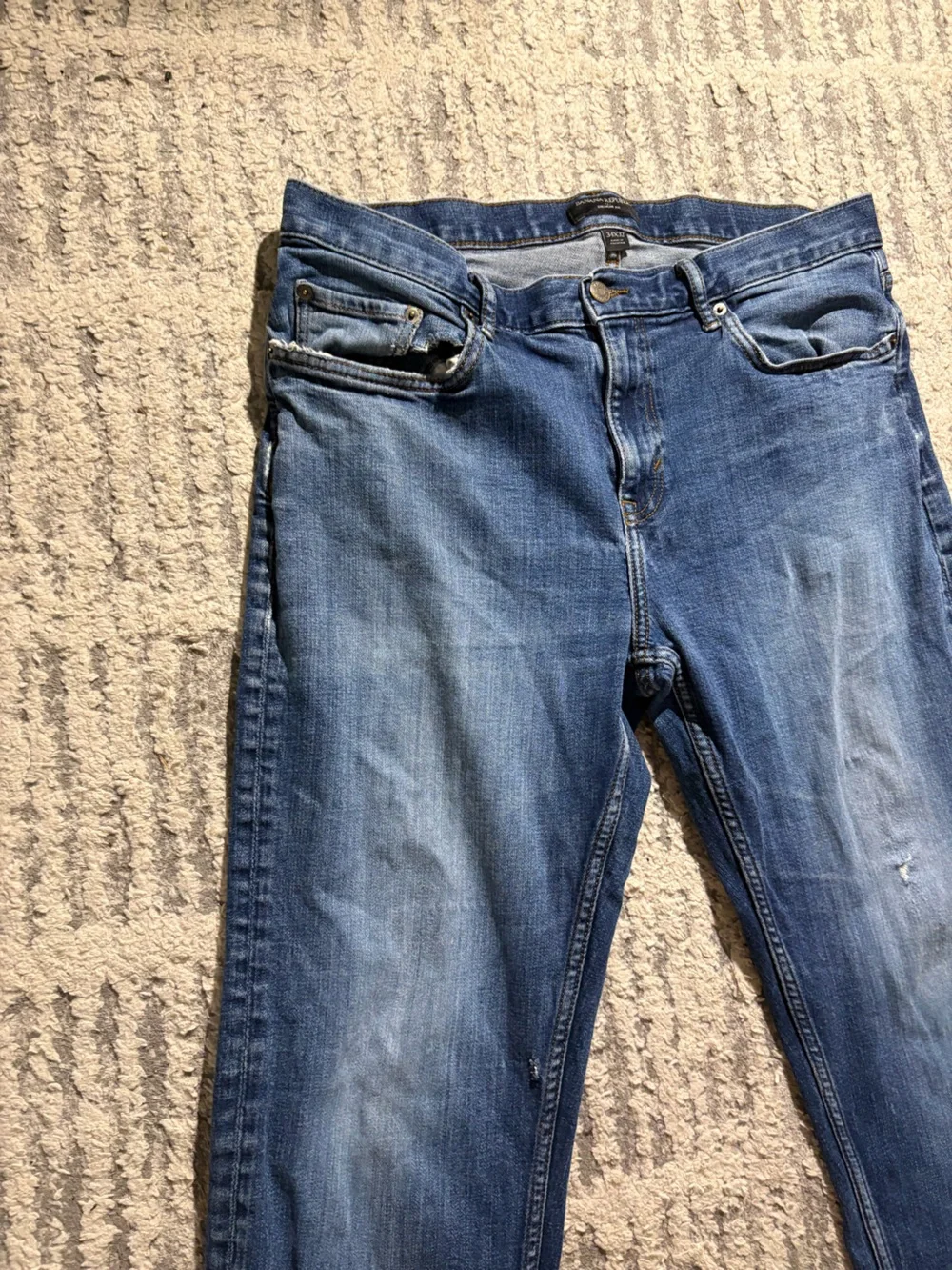 Banana republic blue mid wash straight fit leg classic jeans pants size 34x32
